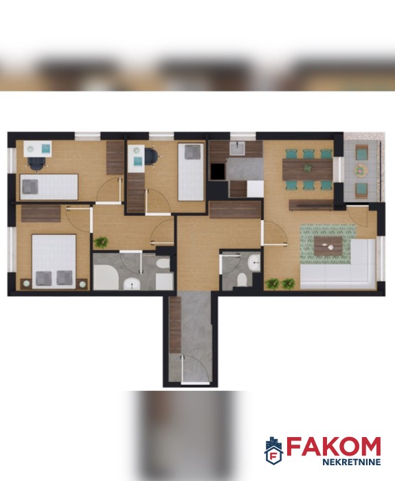 Na prodaju četverosoban stan u izgradnji, Borik